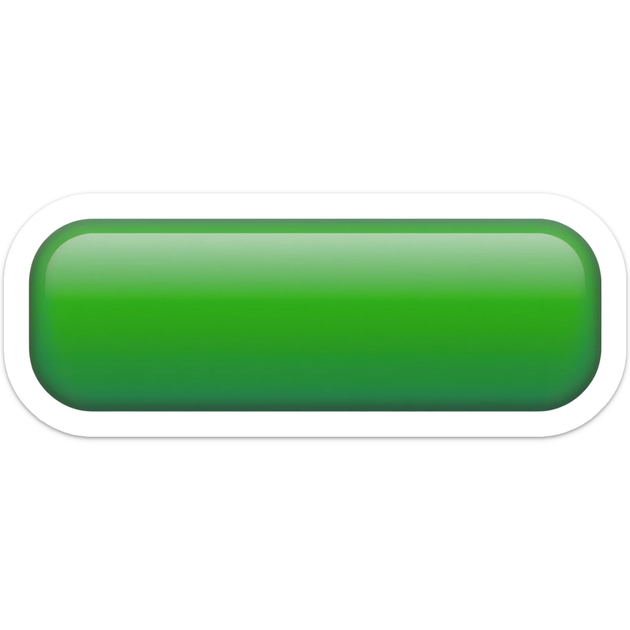 green  rectangule widht big button sticker
