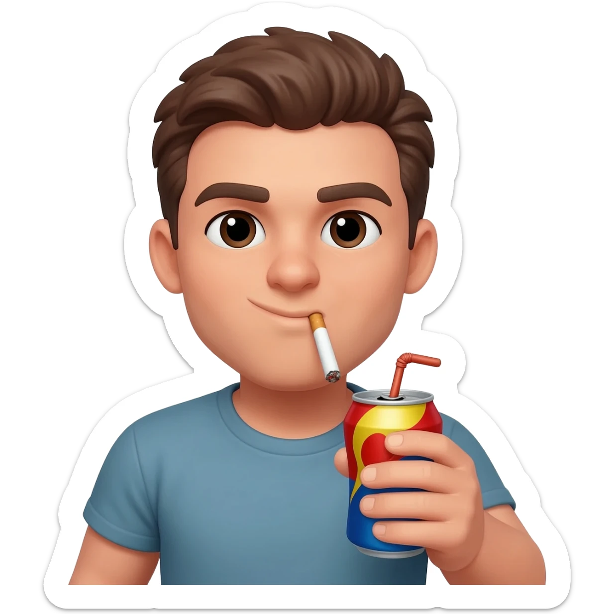 Smoking and energydrink sticker