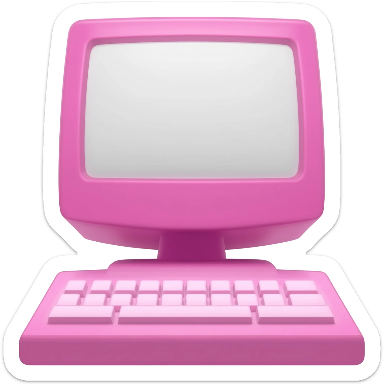 pink computer sticker