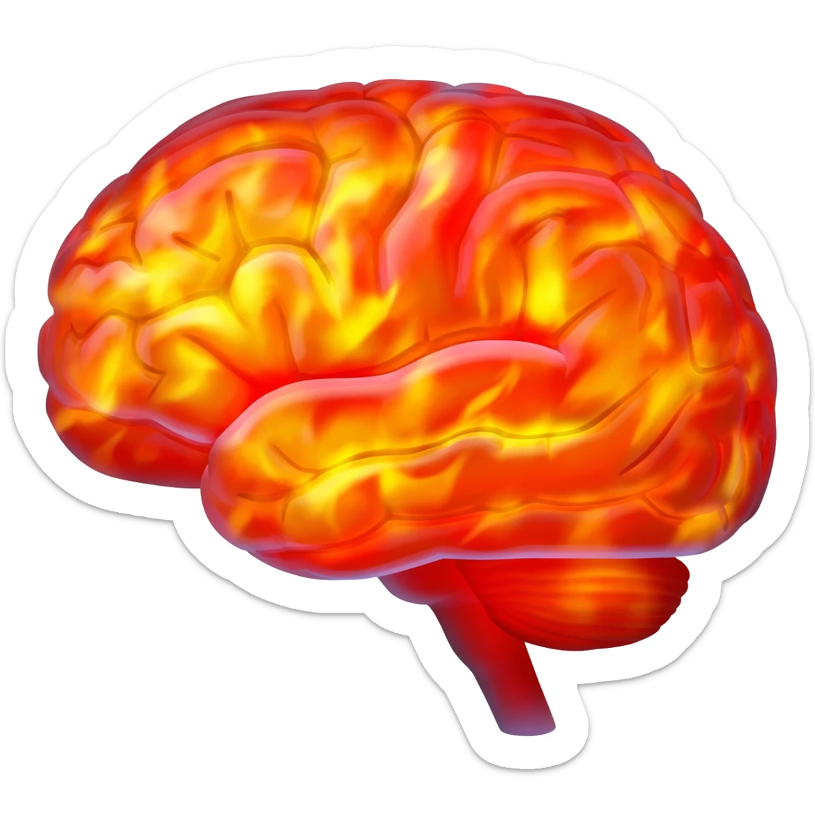 fire-brain sticker