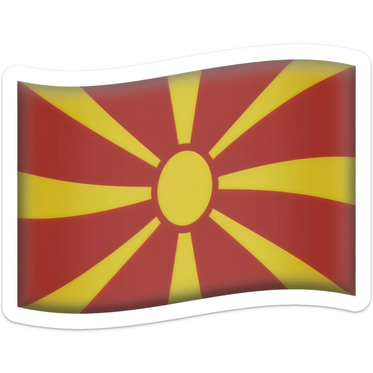flag of North Macedonia sticker