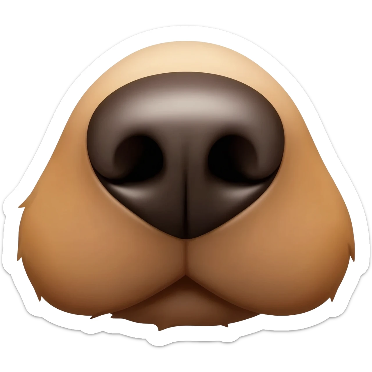 dog nose with texture sticker