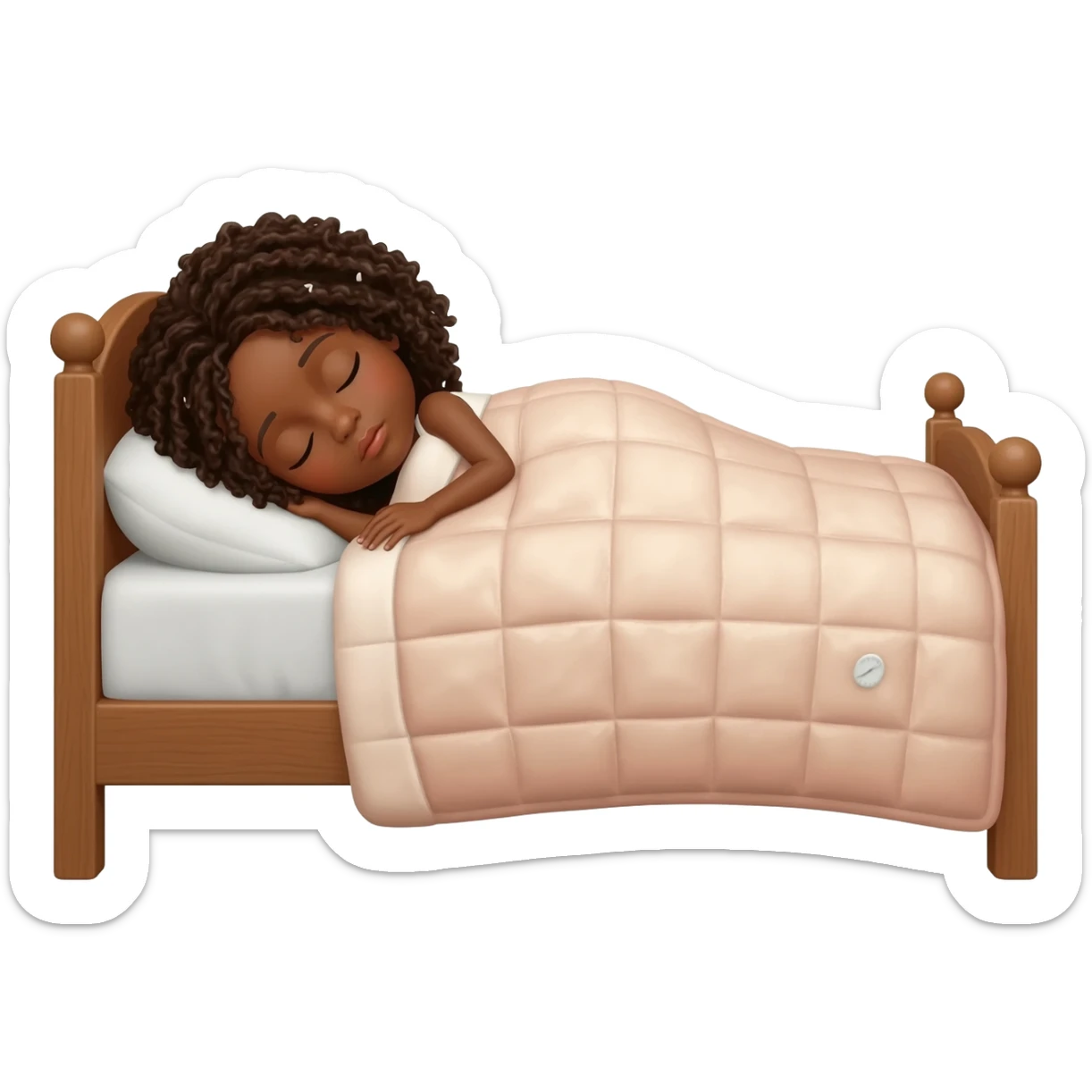 Gonemili Grace qui dort sur lit sticker