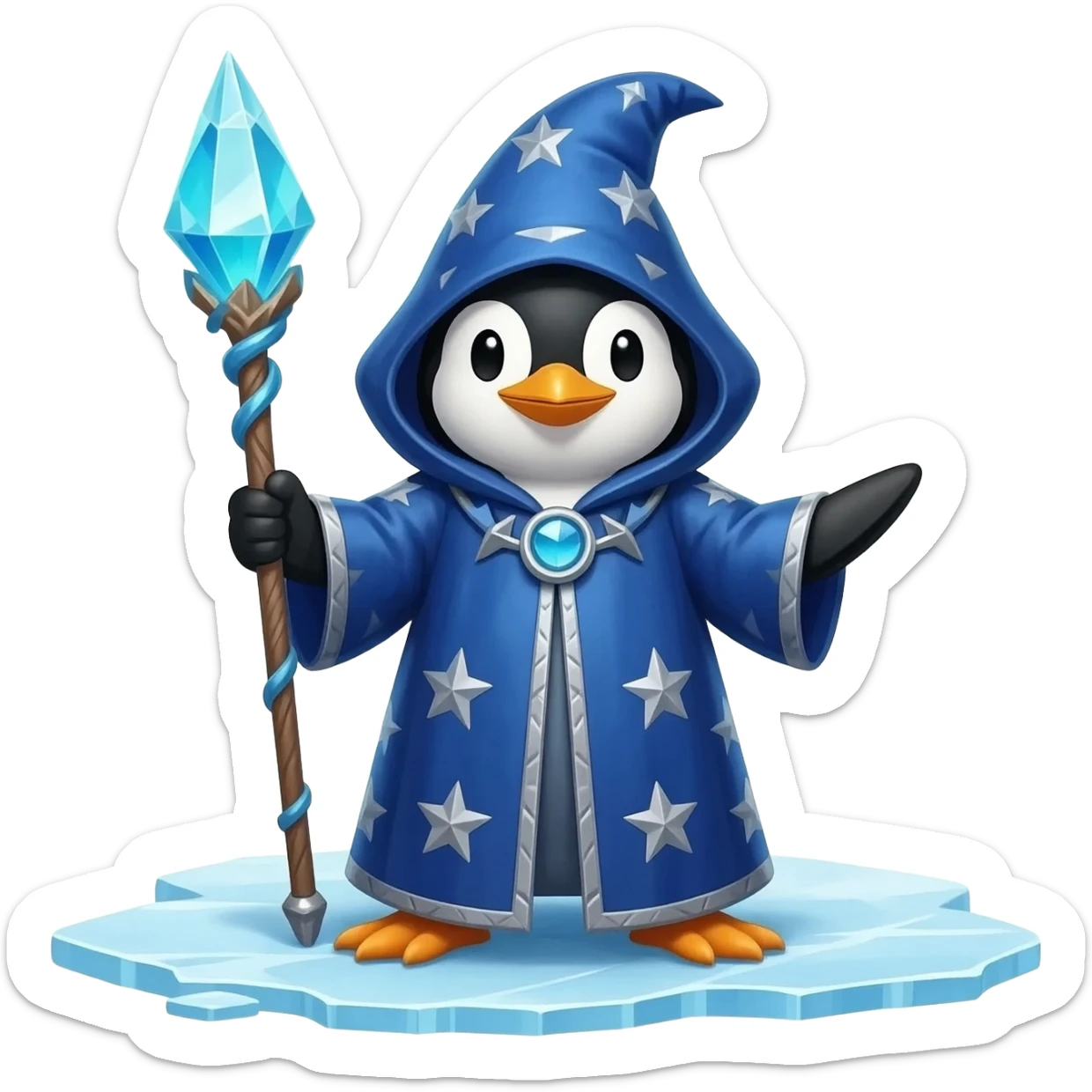 Penguin Wizard sticker