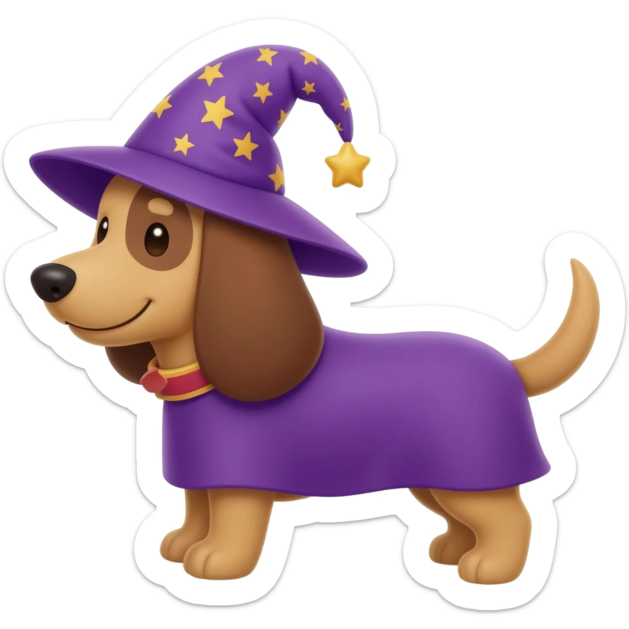 Dog wizard sticker