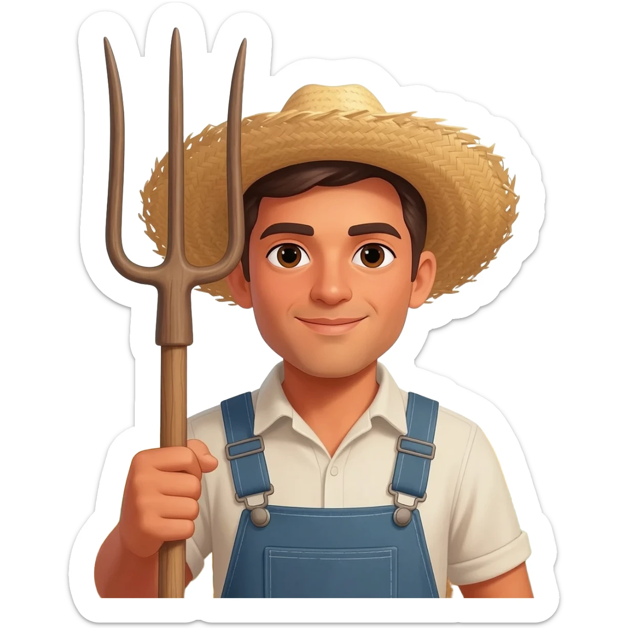 mexican male farmer sticker