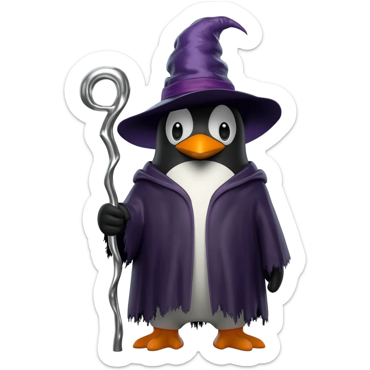 Penguin Wizard sticker