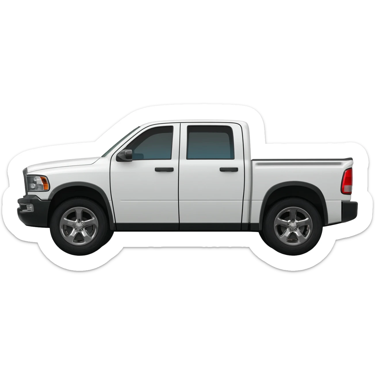 White 2019 Ram laramie sticker