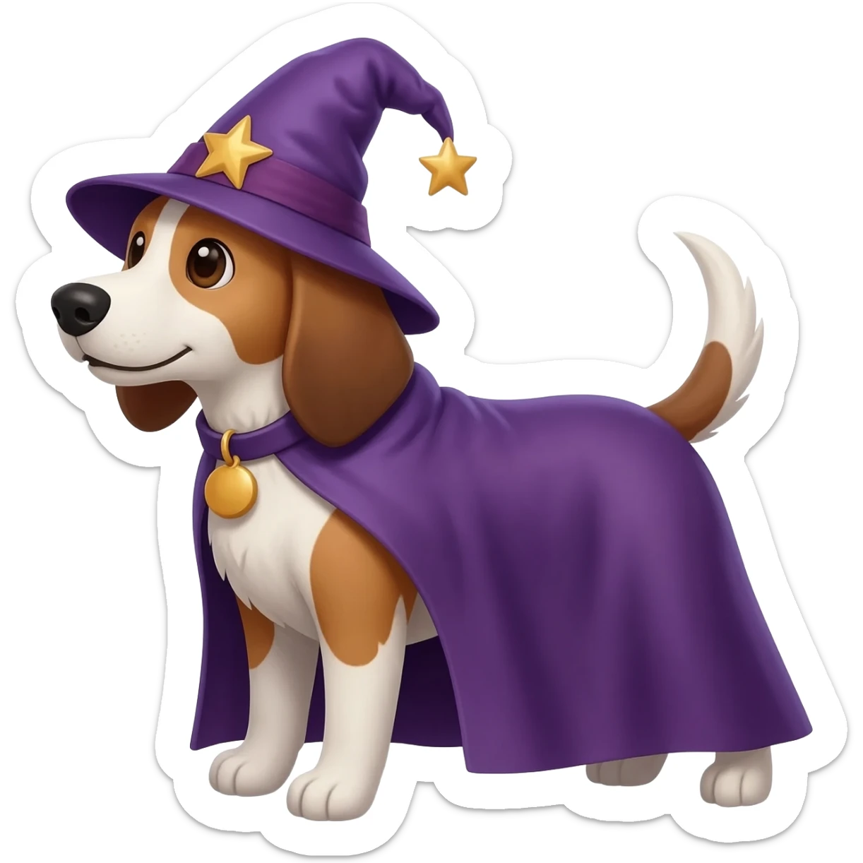 Dog wizard sticker