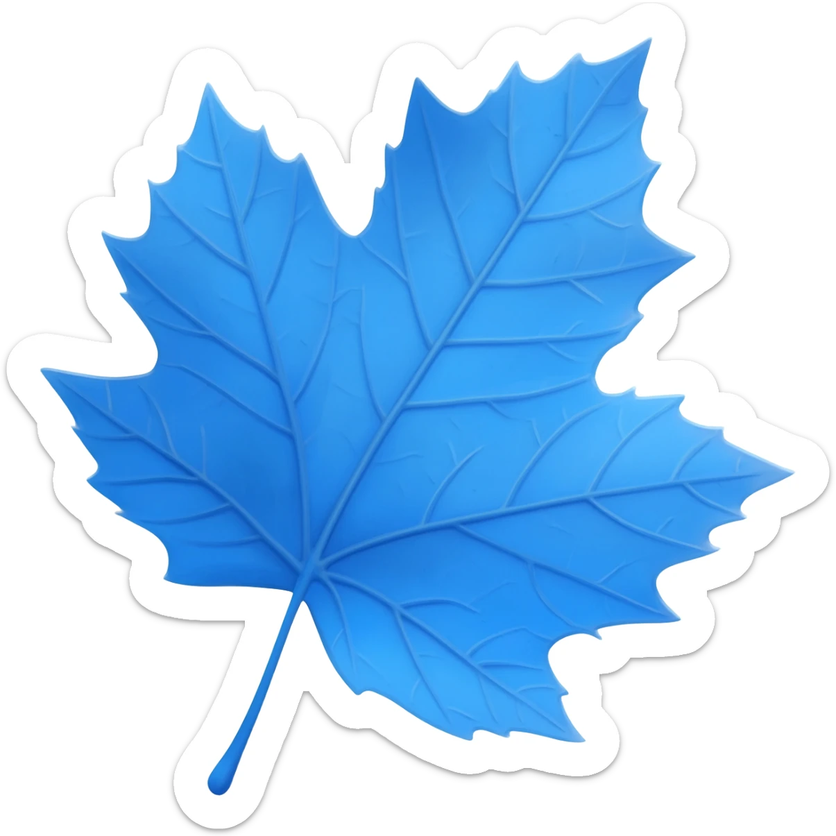 Blue sycamore leaf for Indiana state sticker