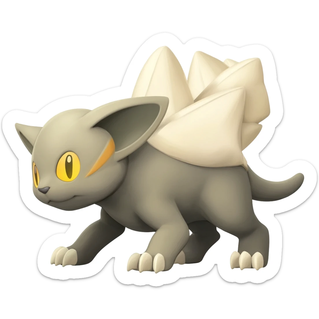 Noibat-Nargacuga-Torracat-fusion-Fakemon-Pokémon-creature  sticker