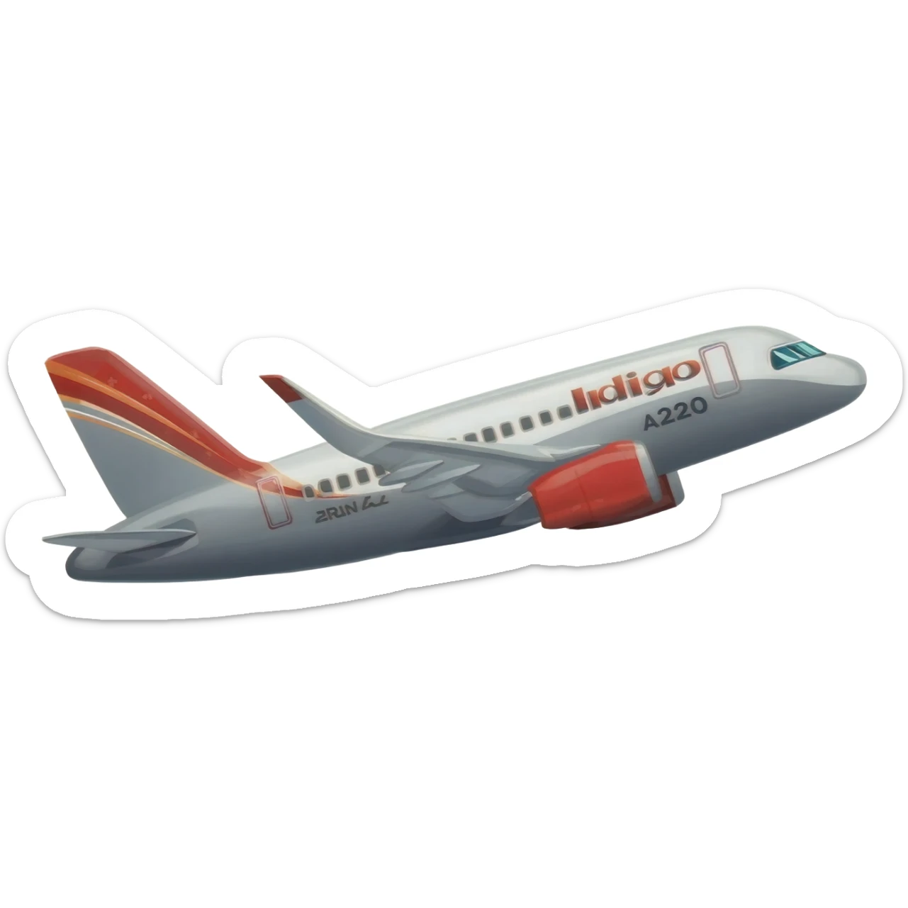 Airbus A220 IndiGo airlines ✈️ sticker