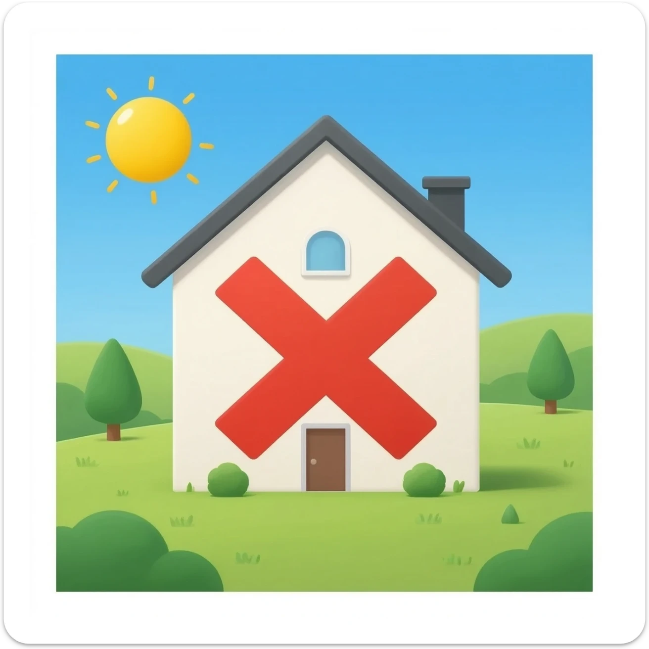 HOUSE WITH A X sticker