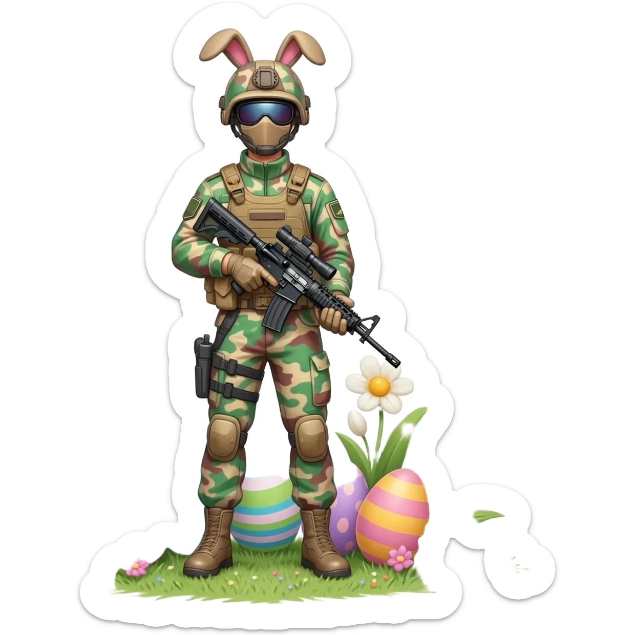 easter theme sniper sticker