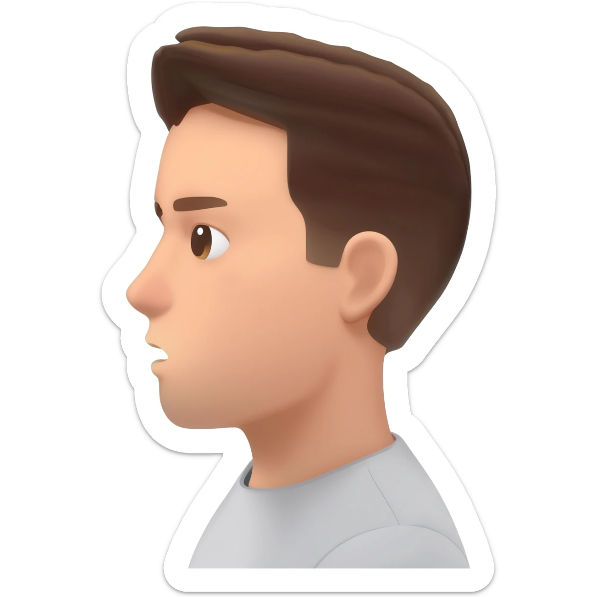 close-up side profile of a person exhaling green mist from their mouth representing bad breath (halitosis) sticker