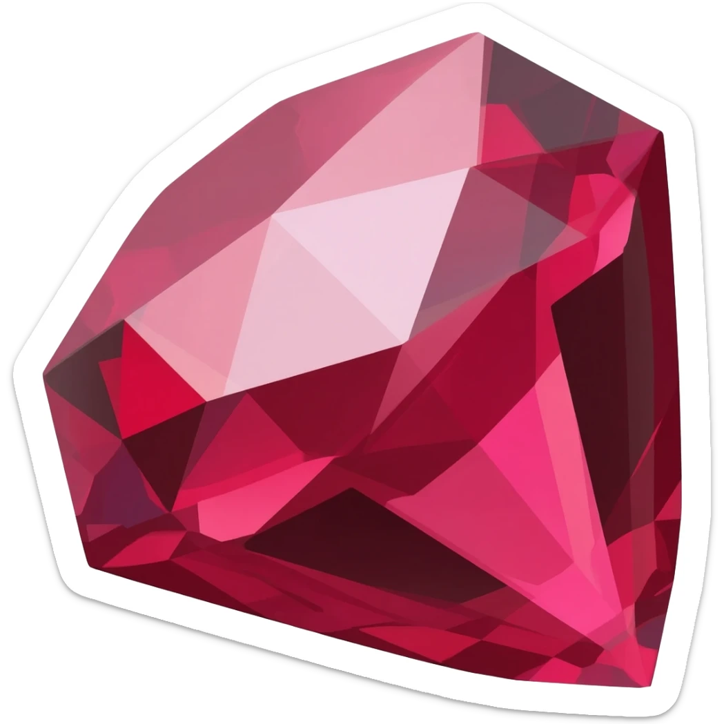 Red ruby sticker