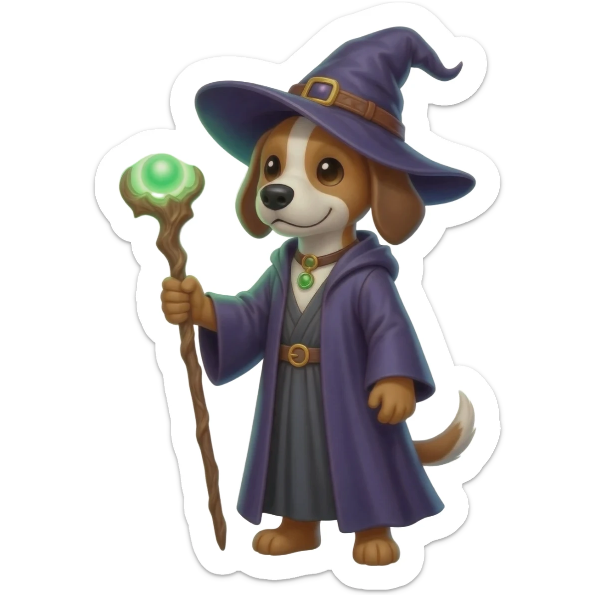 Dog wizard sticker