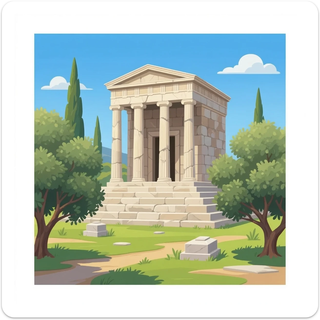 grave Alexander great sticker