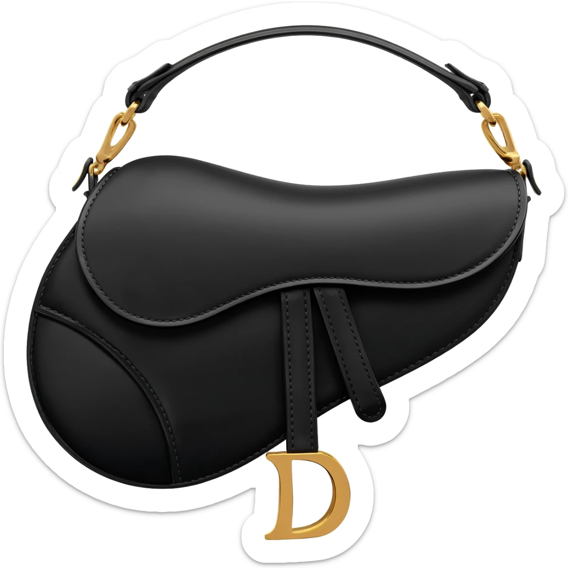dior black saddle bag sticker