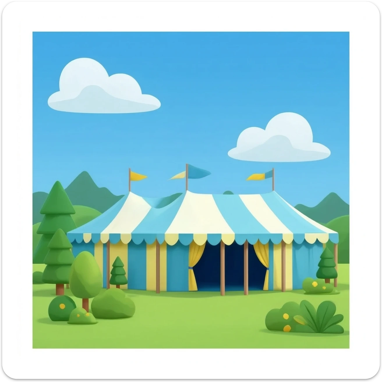 brazil carnival tent sticker