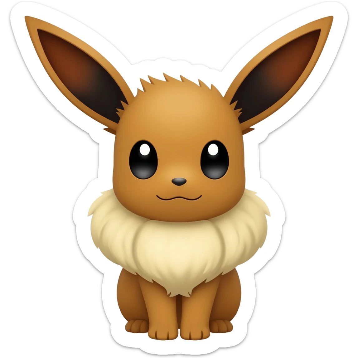 a happy Eevee sticker