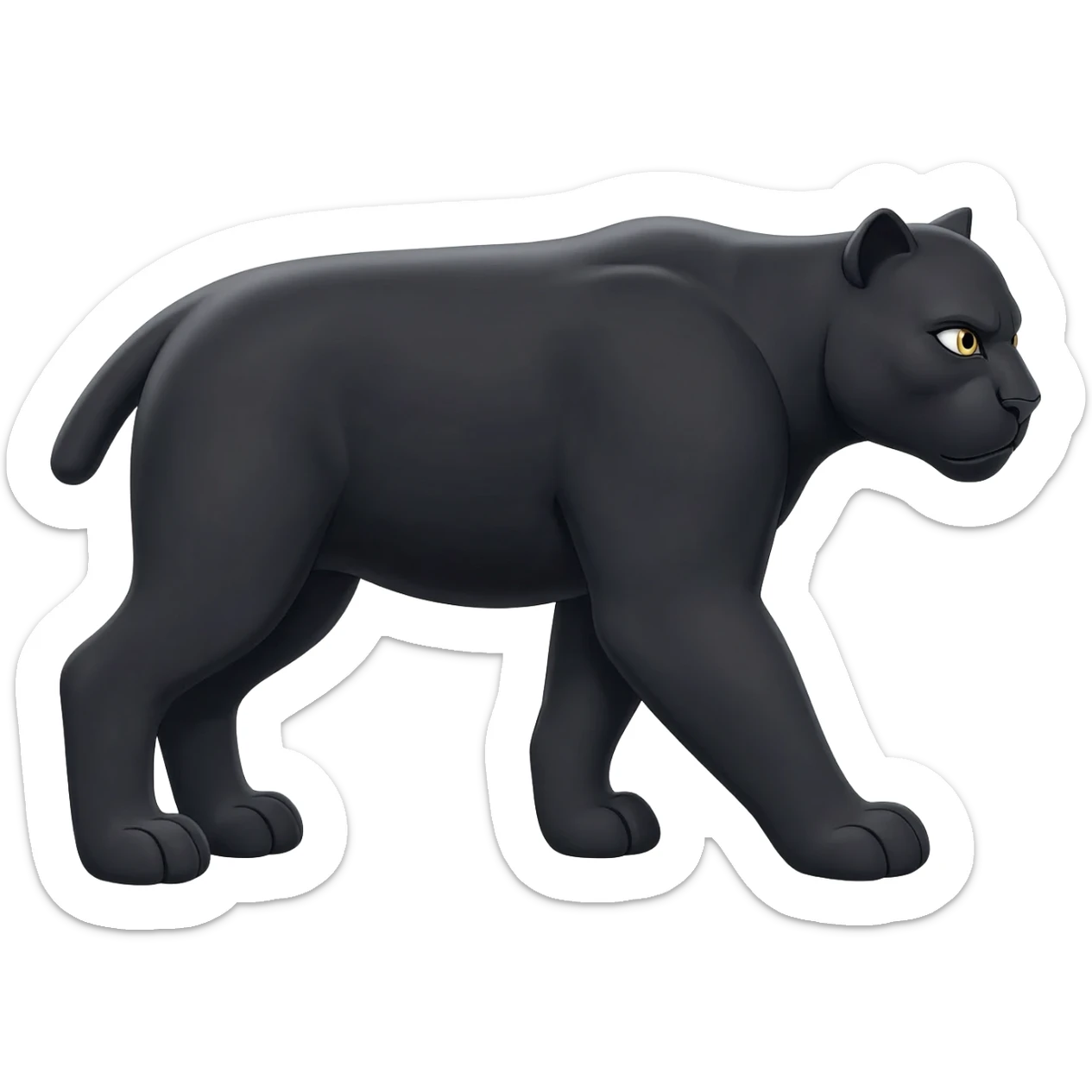 Pantera negra caminando sticker