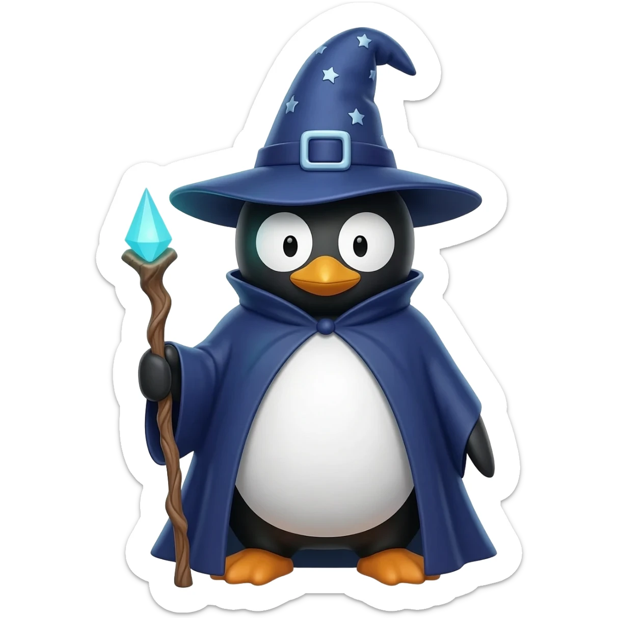 Penguin Wizard sticker
