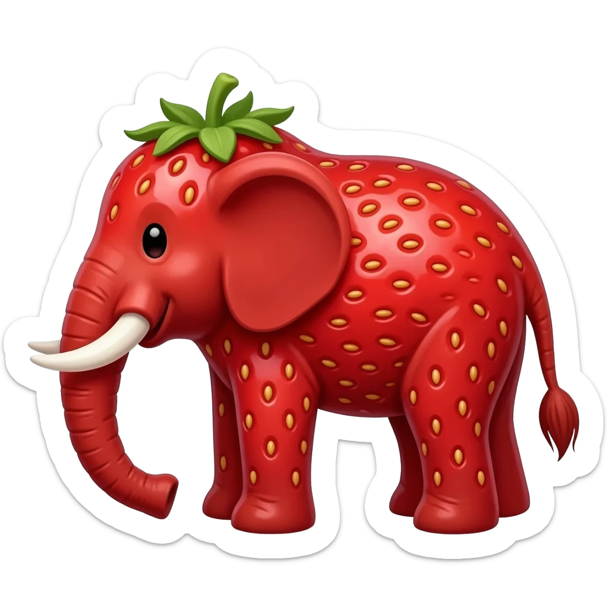 Strawberry éléphant sticker