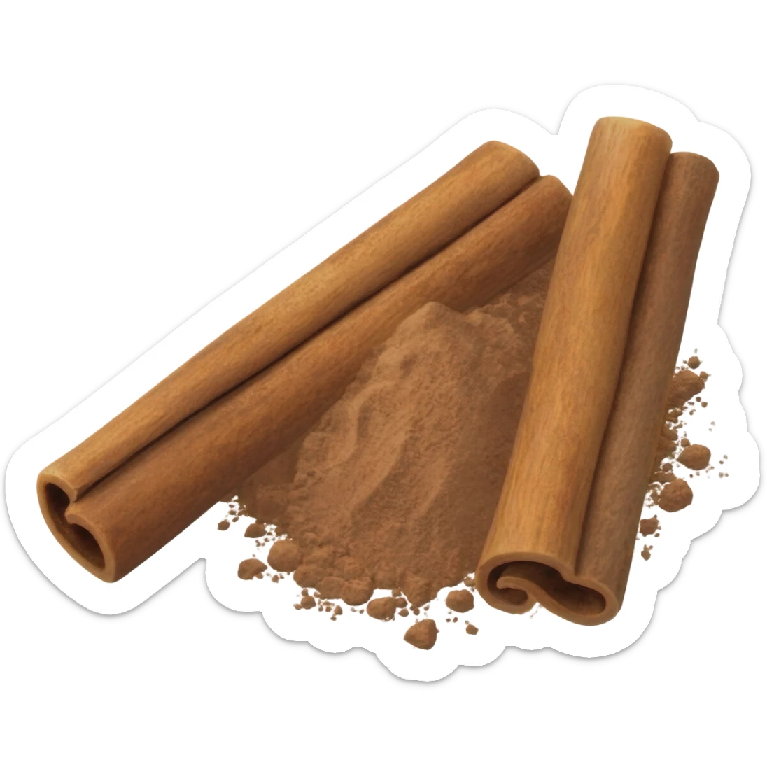 cinnamon stick and cocoa powder sticker