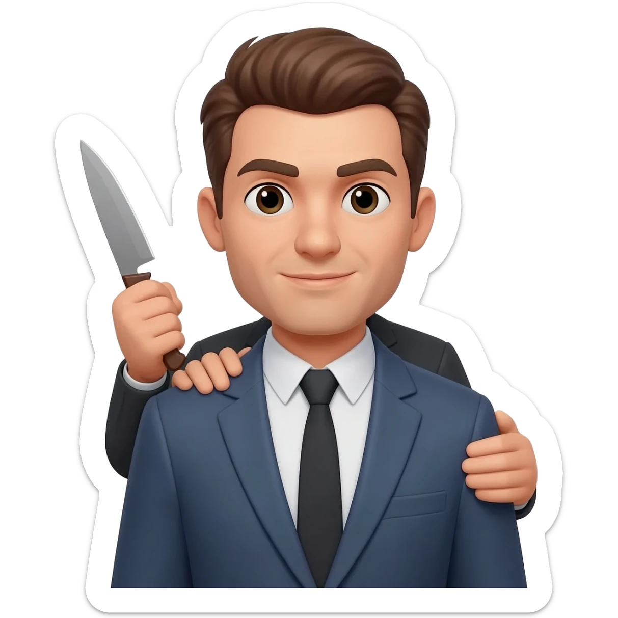 back stabbing colleague sticker