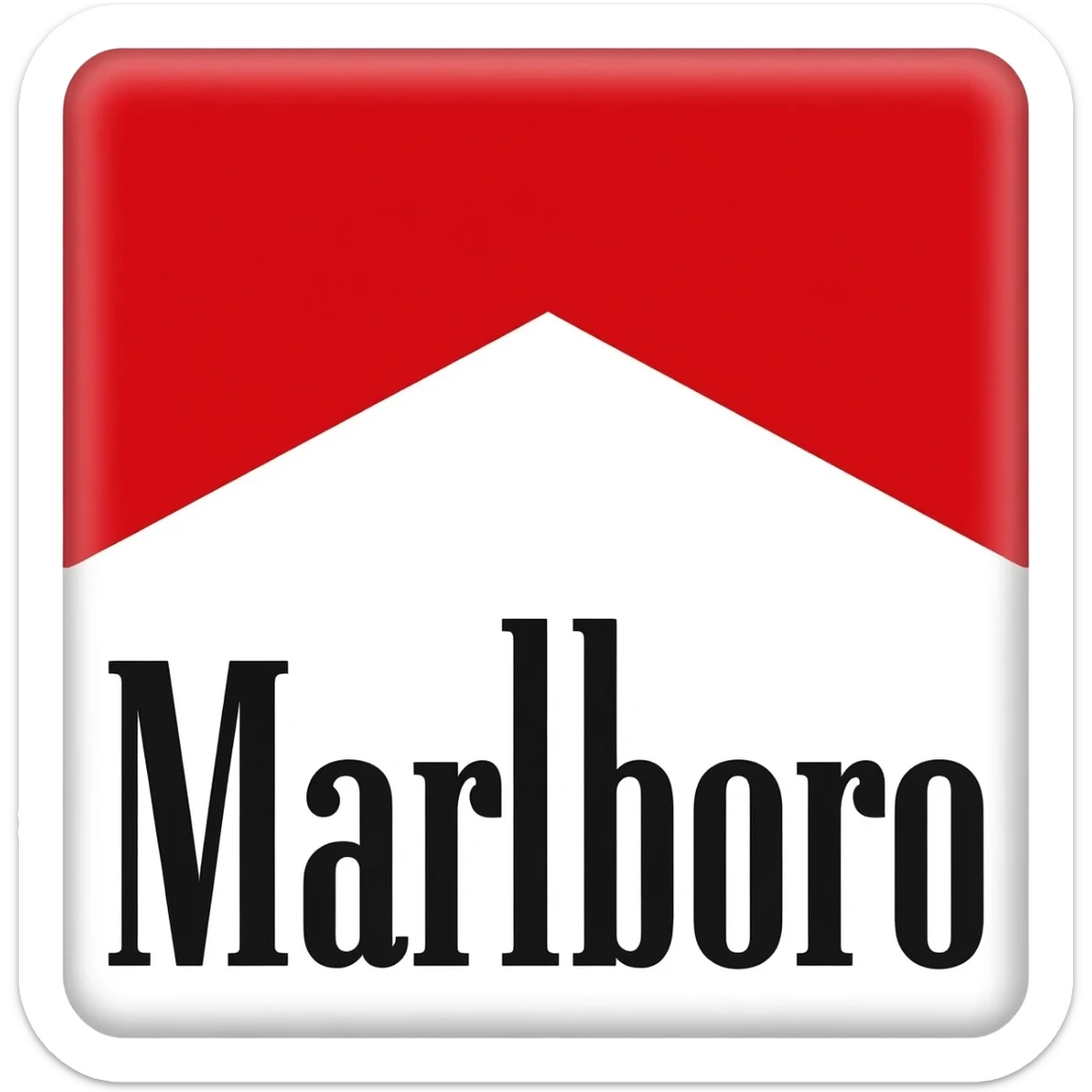 make me a sticker of the marlboro red soft pack cigarette pack sticker