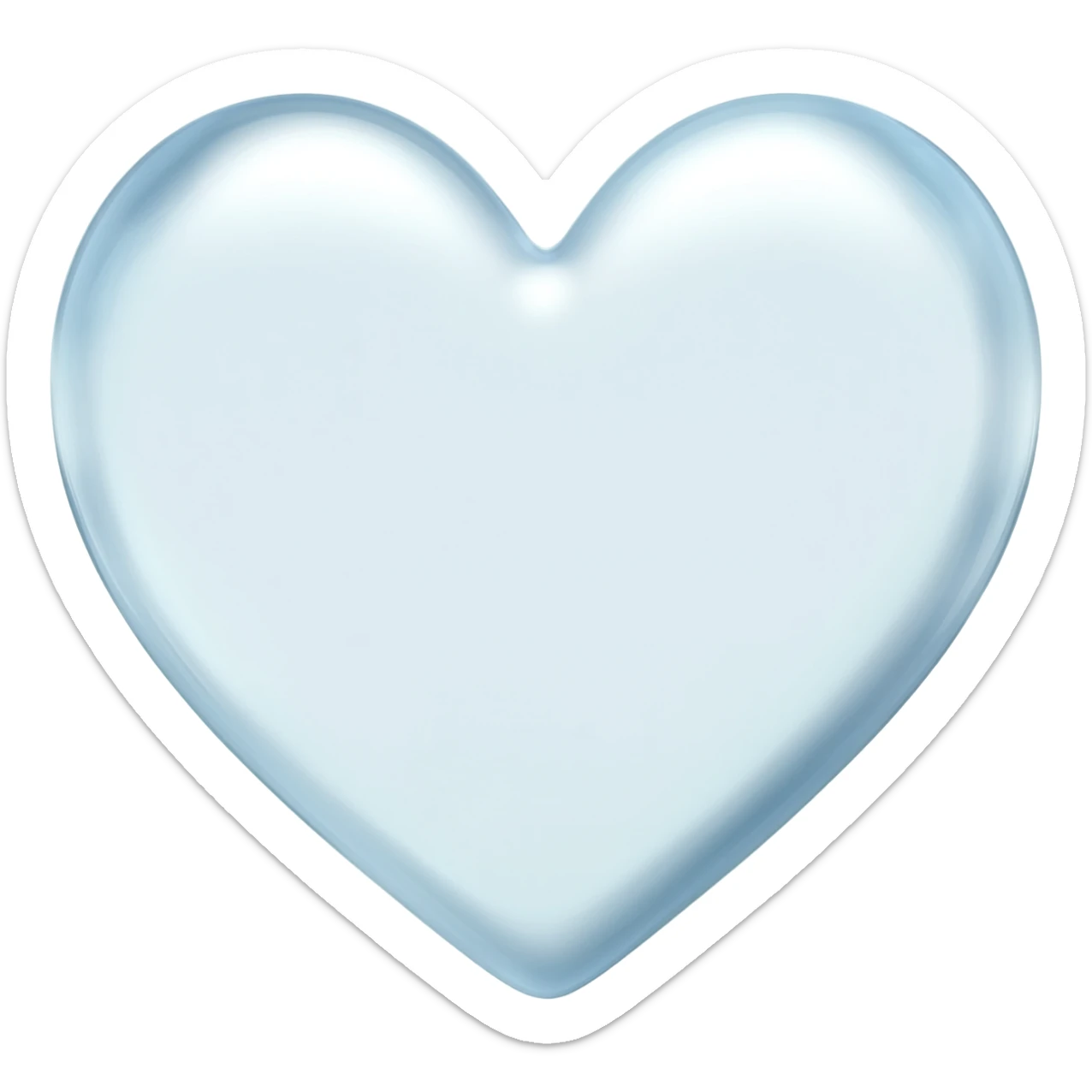 Clear hearts sticker