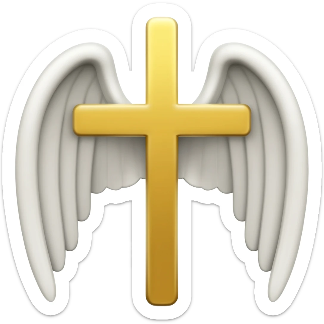 virtue catholic emblem wings sticker