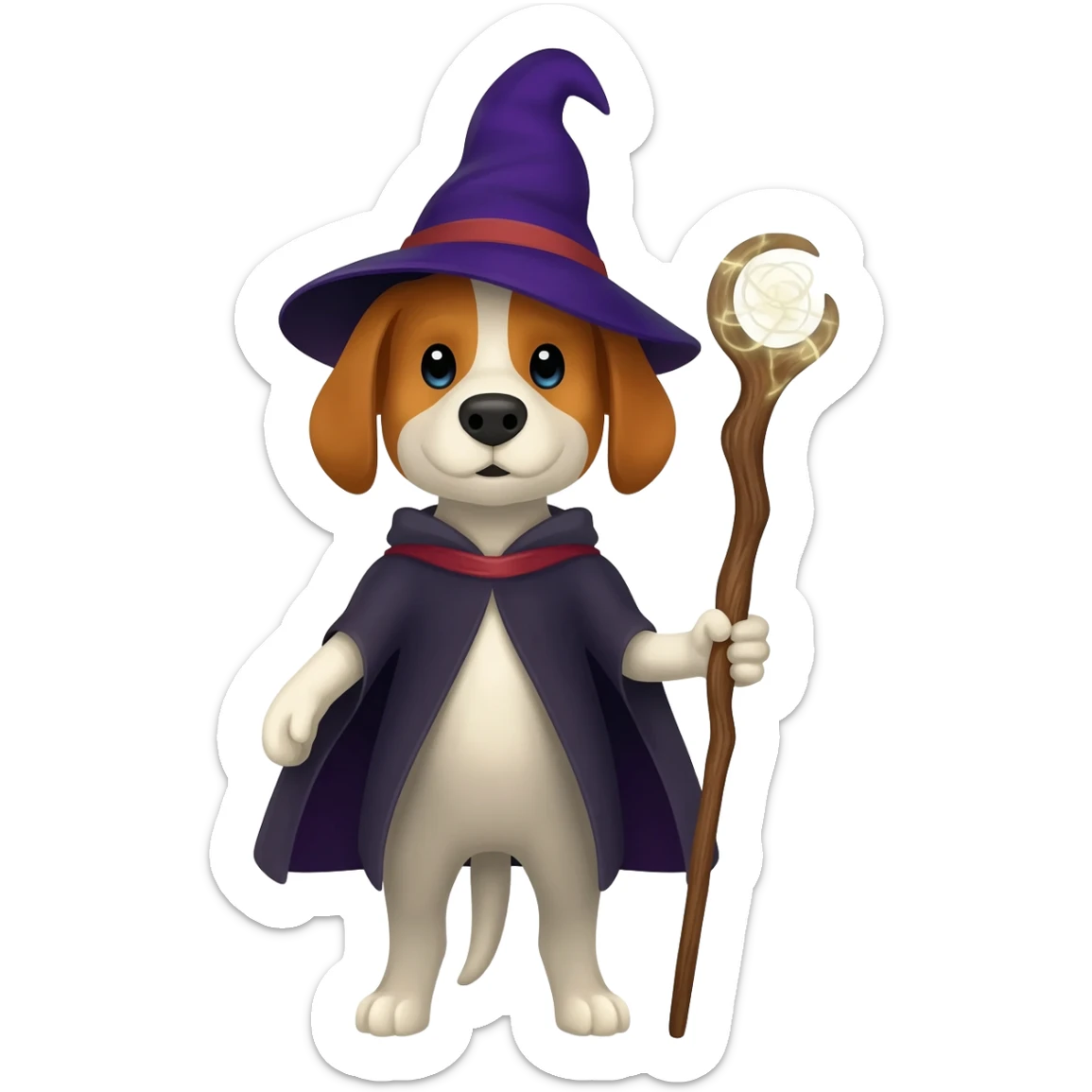 Dog wizard sticker