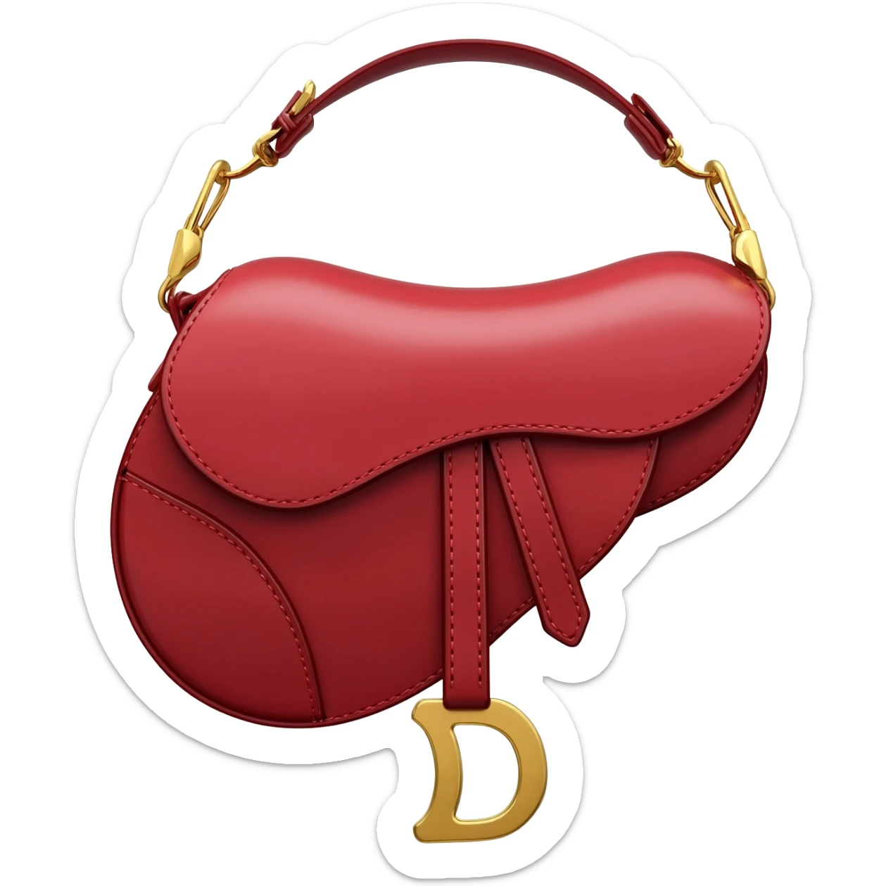 dior red saddle bag sticker