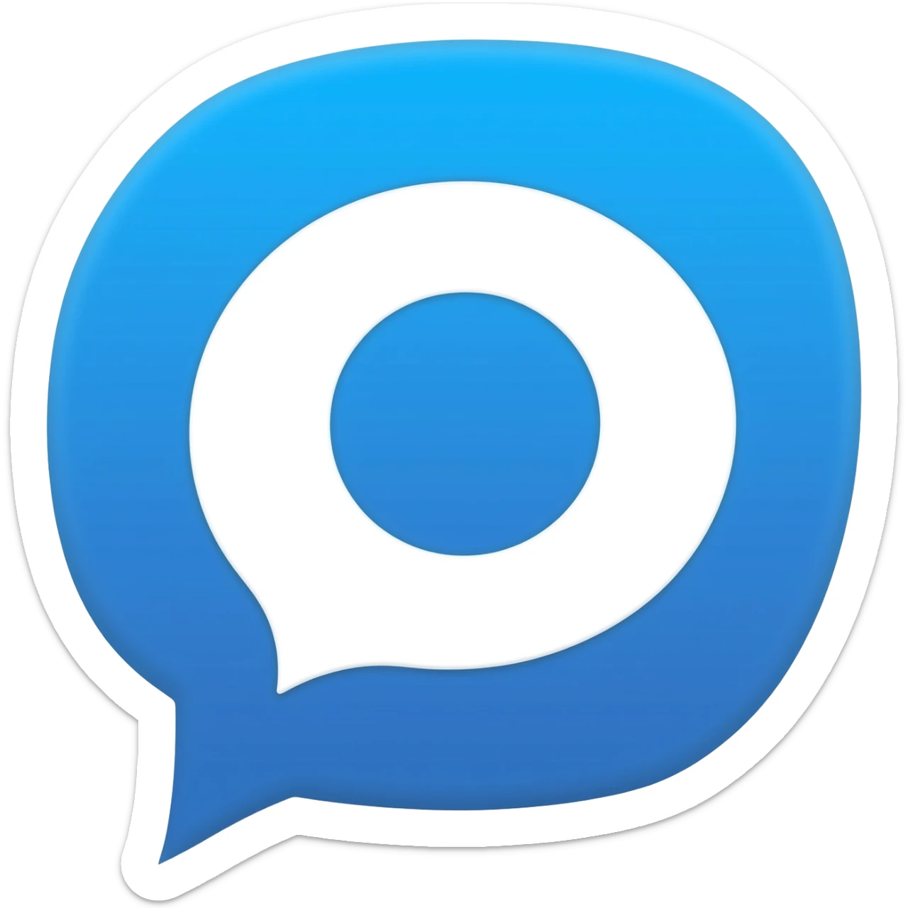 White facebook messenger  sticker