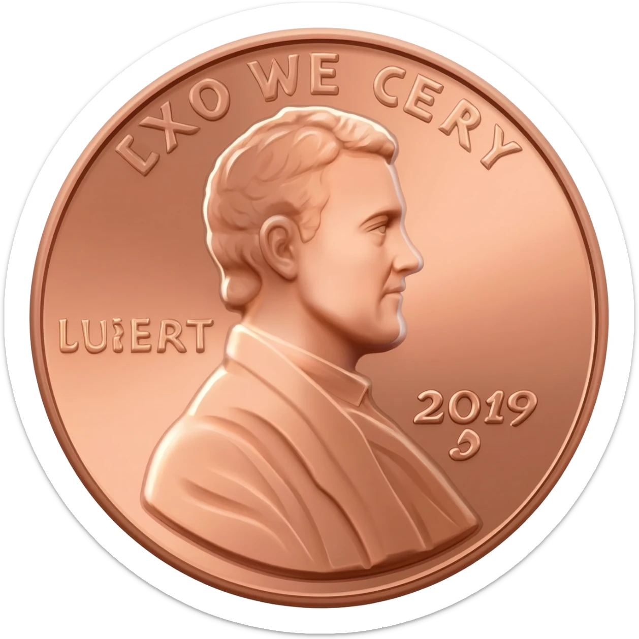 penny of 2009 sticker