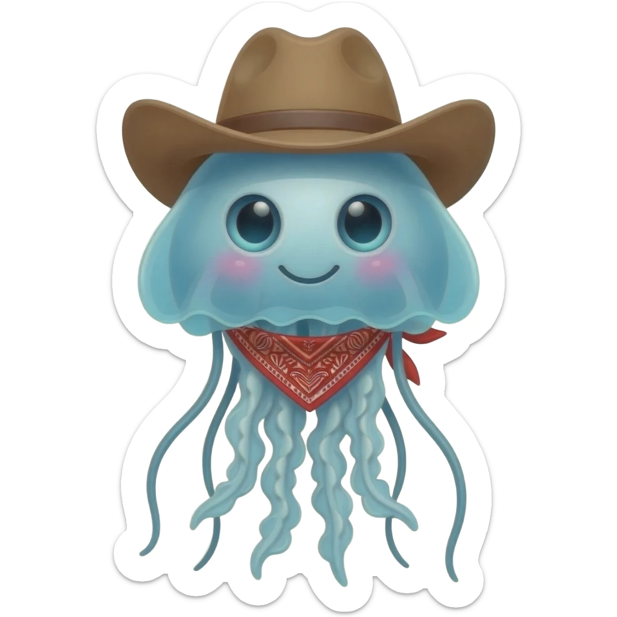 Cowboy jellyfish sticker