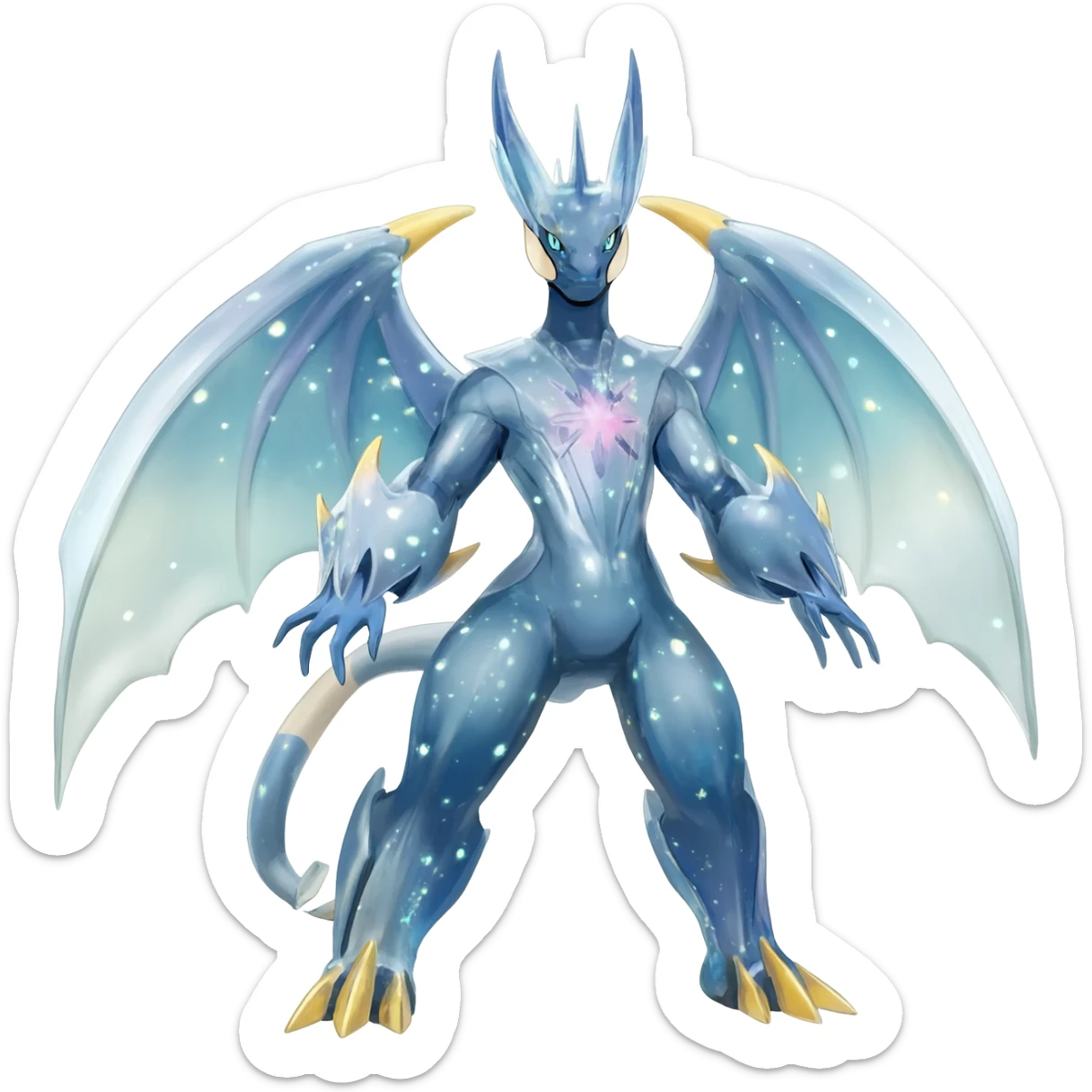 Shiny Starry Trico-Nargacuga-Silvally-Absol-Digimon-fusion sticker