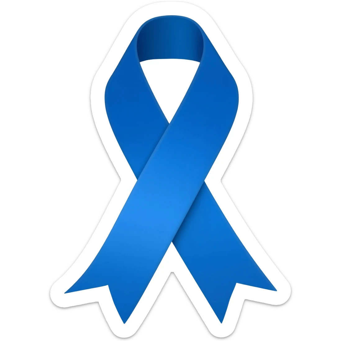Blue ribbon sticker