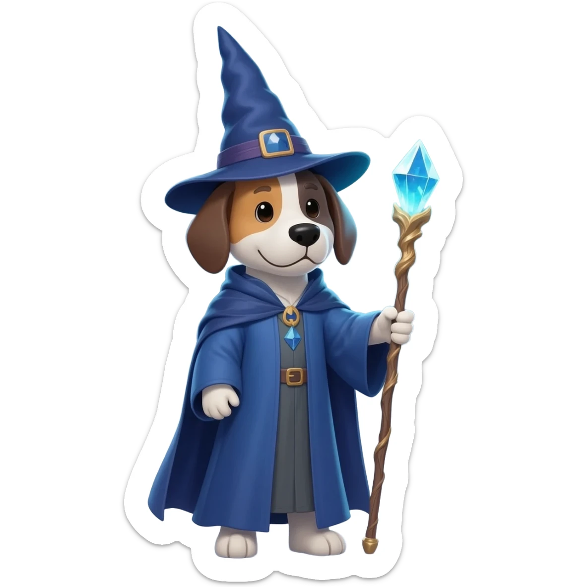 Dog wizard sticker