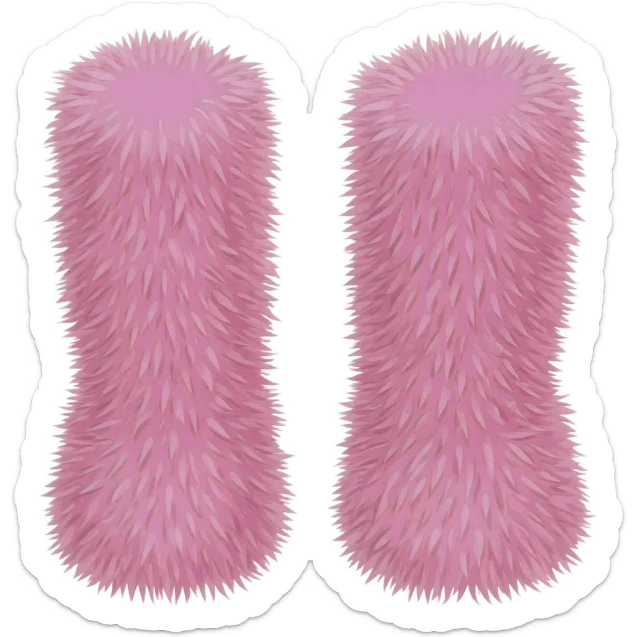 fuzzy pink cuffs sticker