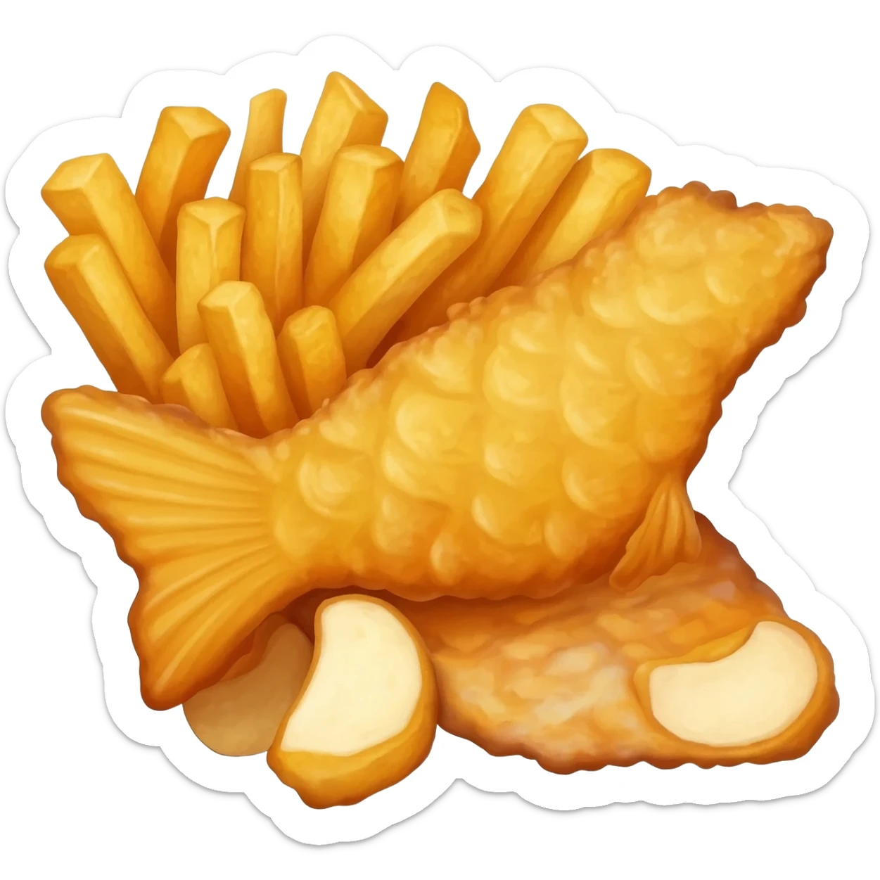 fish and chips sticker