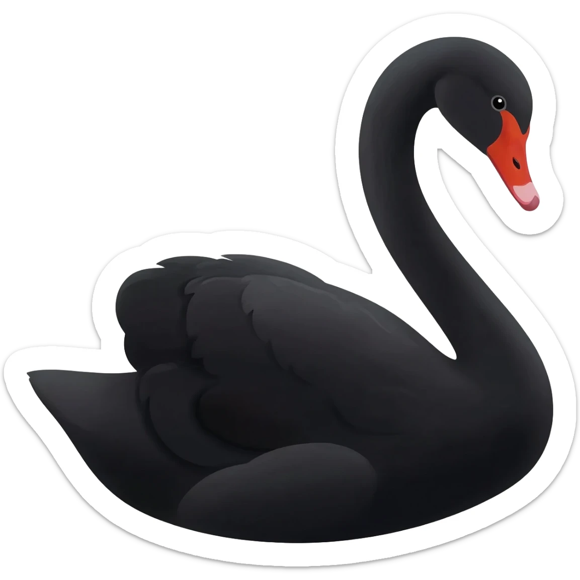 Black swan sticker