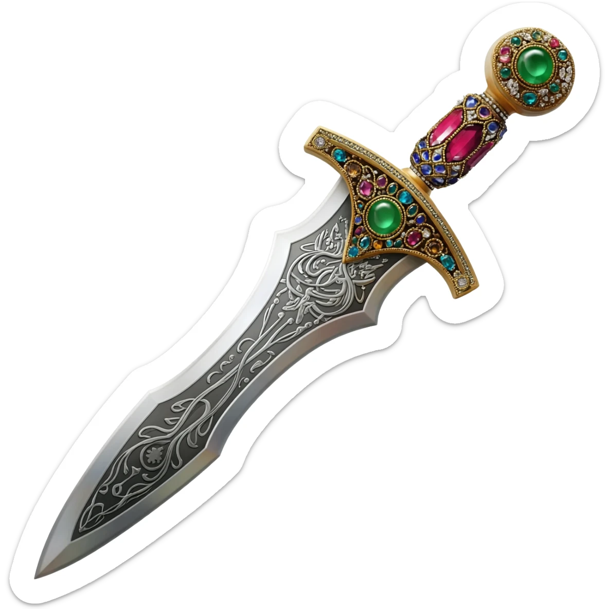 Hazrat Ali's zulfiqar sword double edge at the end sticker