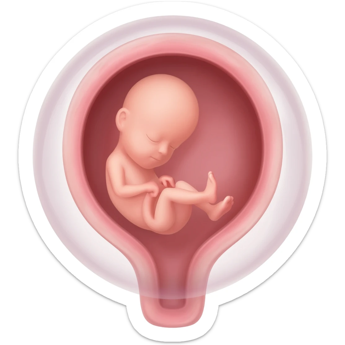 baby in utero sticker