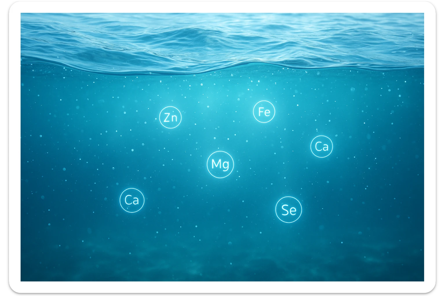 focus sull'acqua a tutto schermo e i micronutrienti contenuti in essa sticker