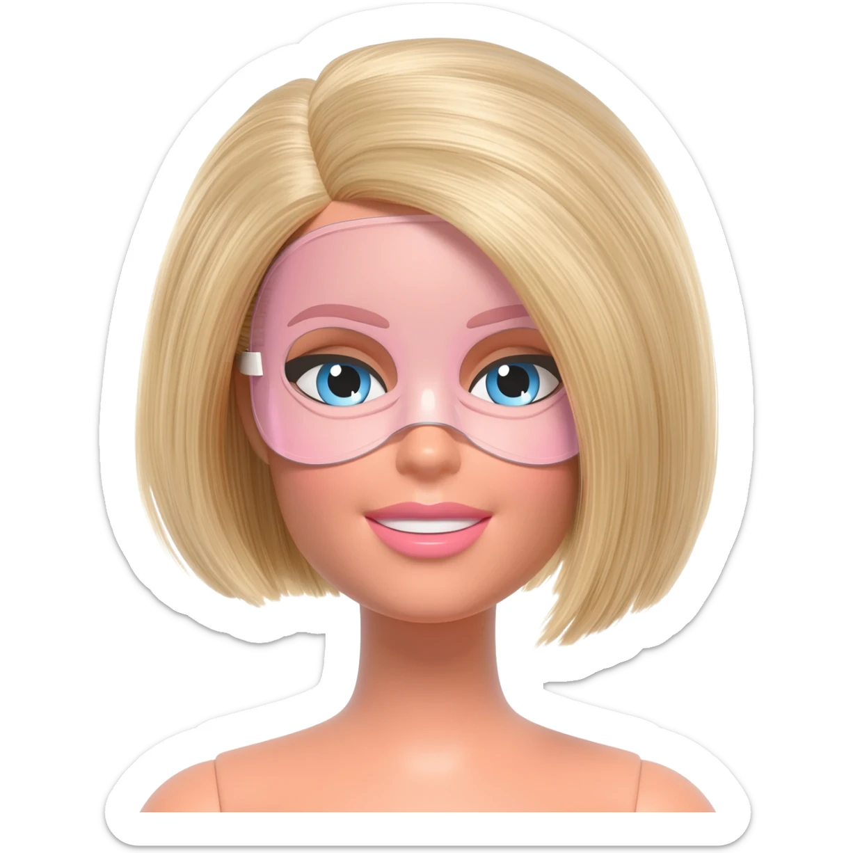 Barbie masque collagène + serviettes cheveux sticker