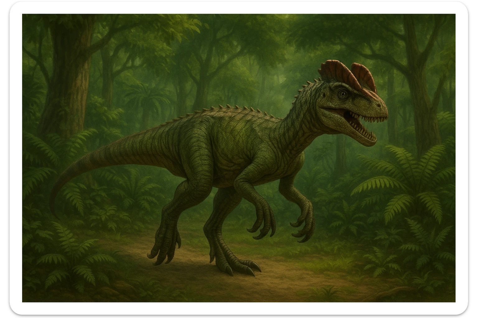 Dilophosaurus sticker