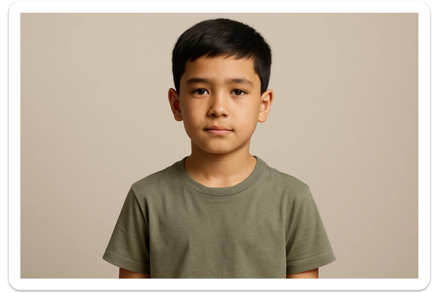 menga 10 11 yoshli bolani tasvirlab ber orqa fonda hech qanday narsa bo'lmasin va u bola o'zbek bo'lsin hech qanday milliy liboslarsiz sticker